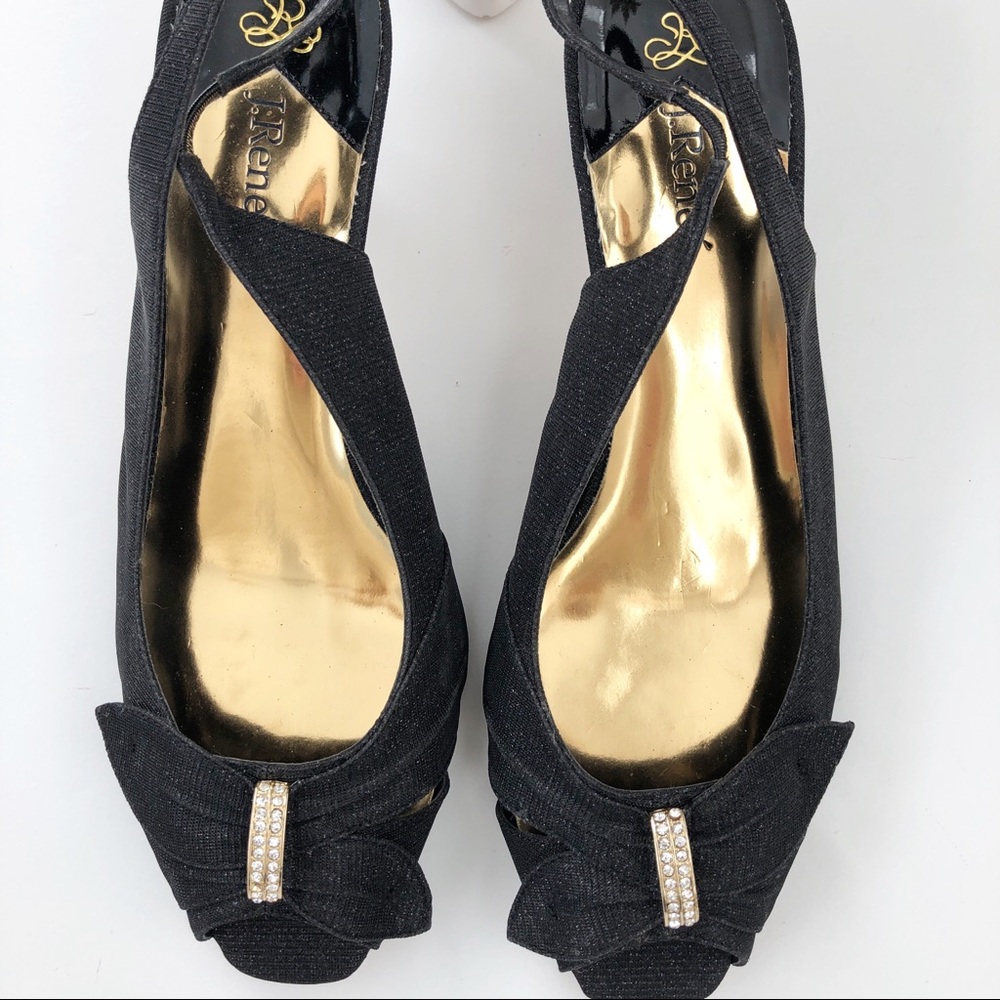 J. Renee Sparkly Black Pumps | 11W